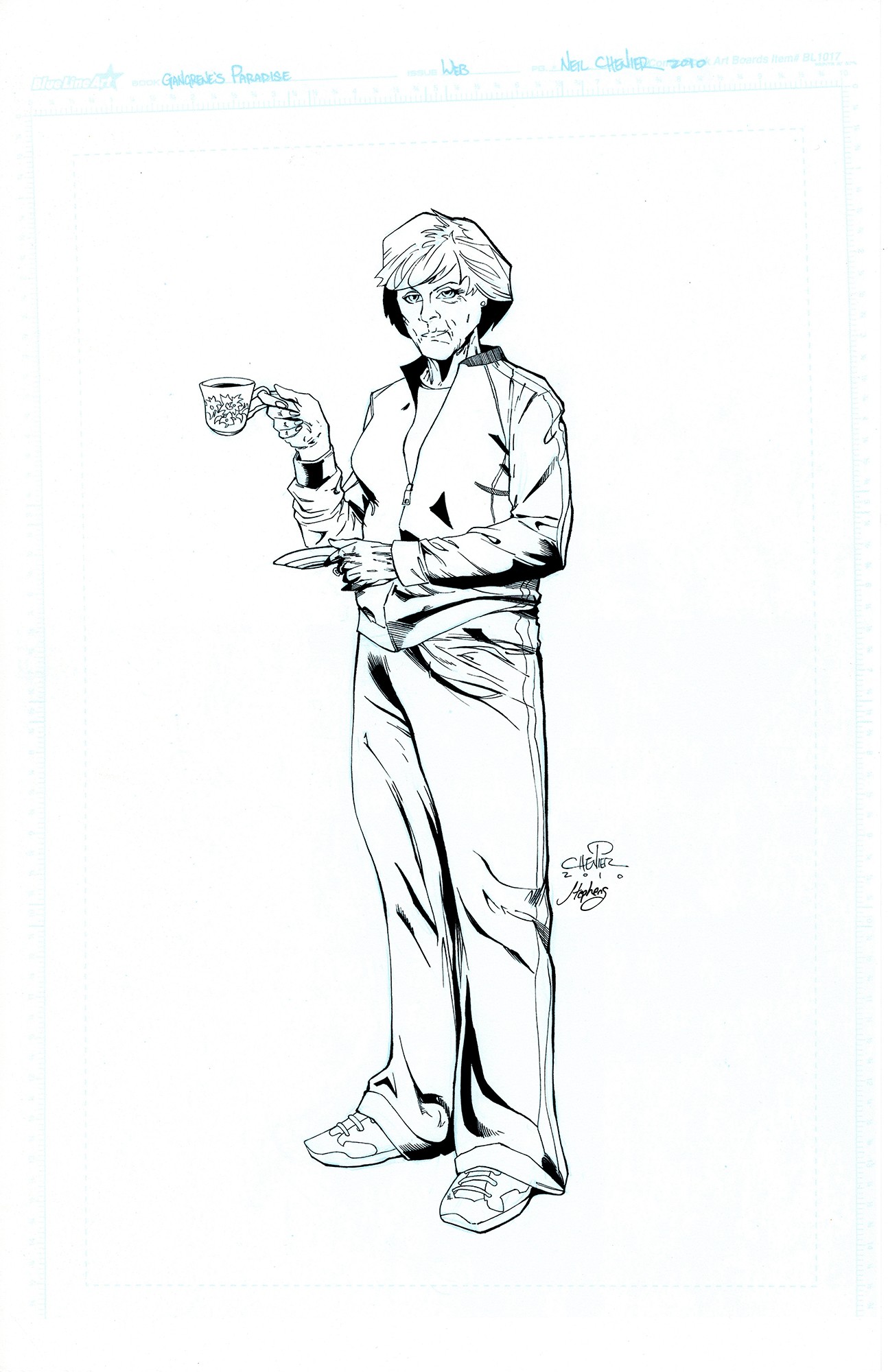 Gangrene #01 "Web" Character Art-Original Art