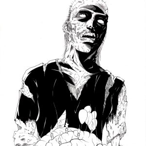 Birthday Zombie Illustration